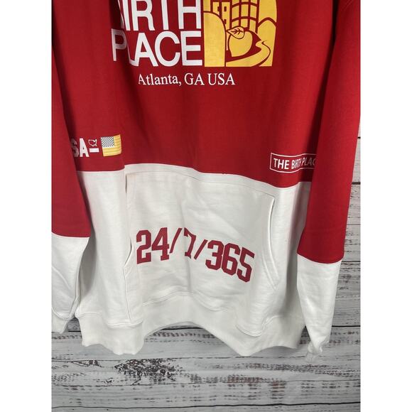The Birth Place Hoodie Sweatpants Set Men's XL Red White Atlanta GA Graphic New - Picture 4 of 12